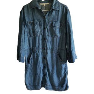 Rachel Roy Chambray Denim Dress w/ Pockets & ¾ Sleeves